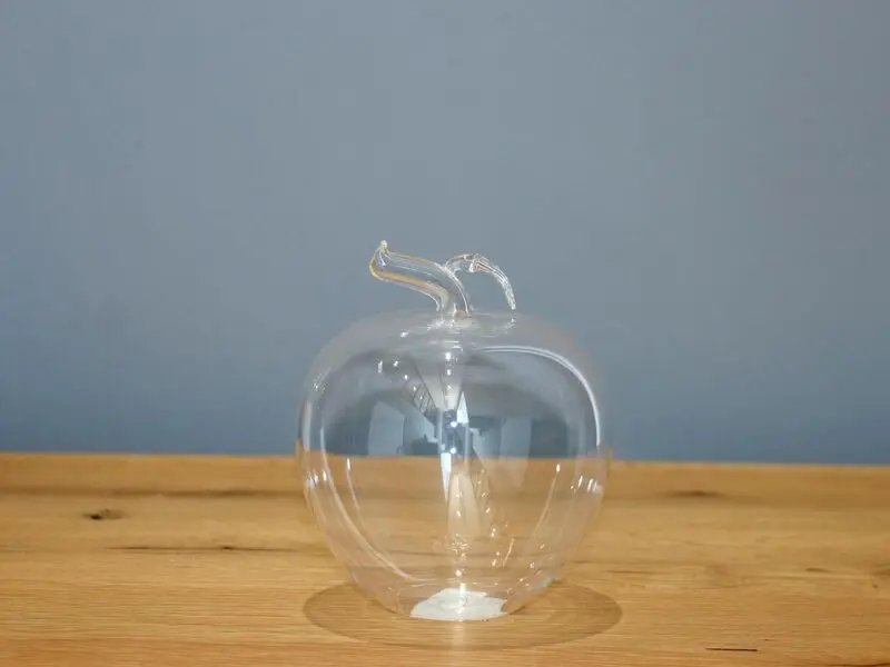 clear glass apple