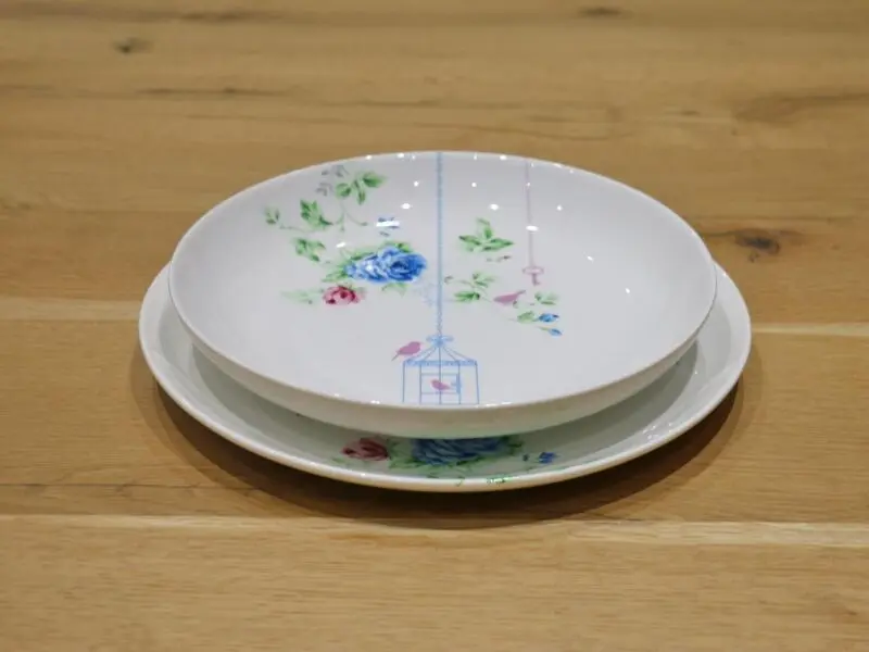 floral salad plate