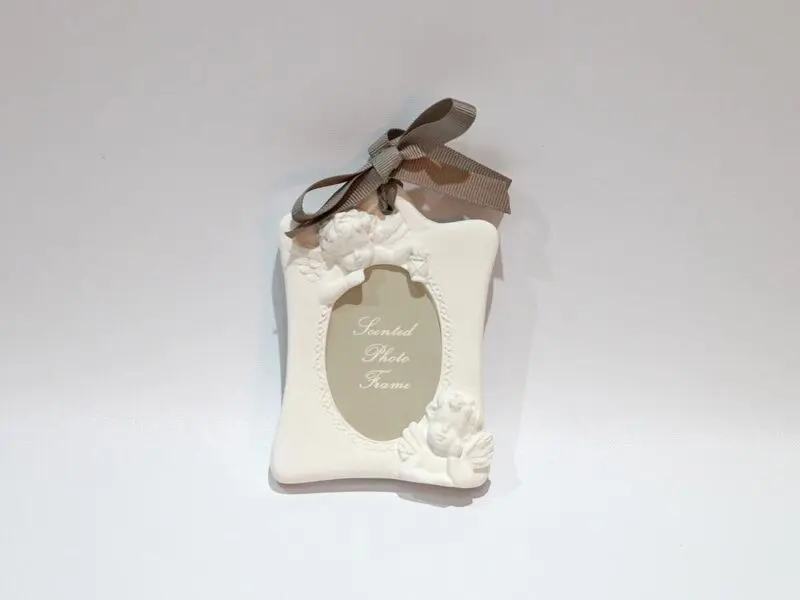 angel scented photo frame with blue design