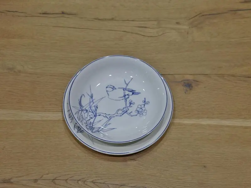 bird design salad plate