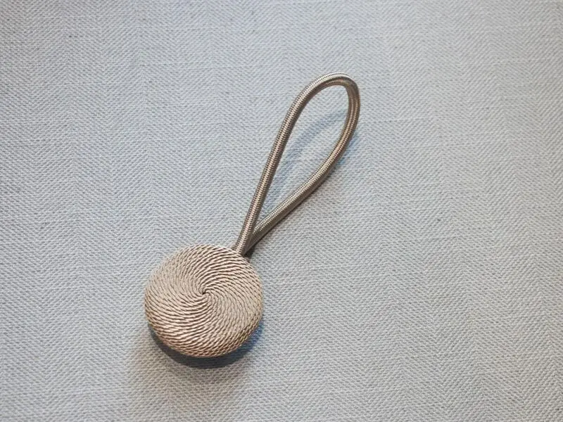 satin golden magnet curtain tie