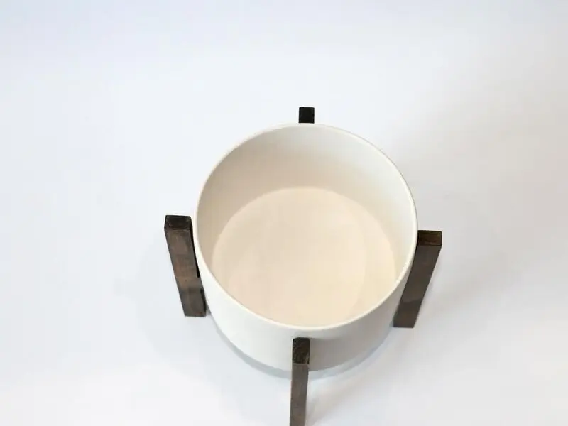 wooden table planter