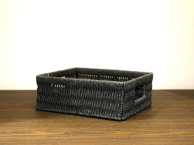 rectangular basket black