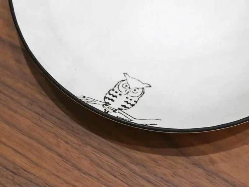 owl design plate 25 cm