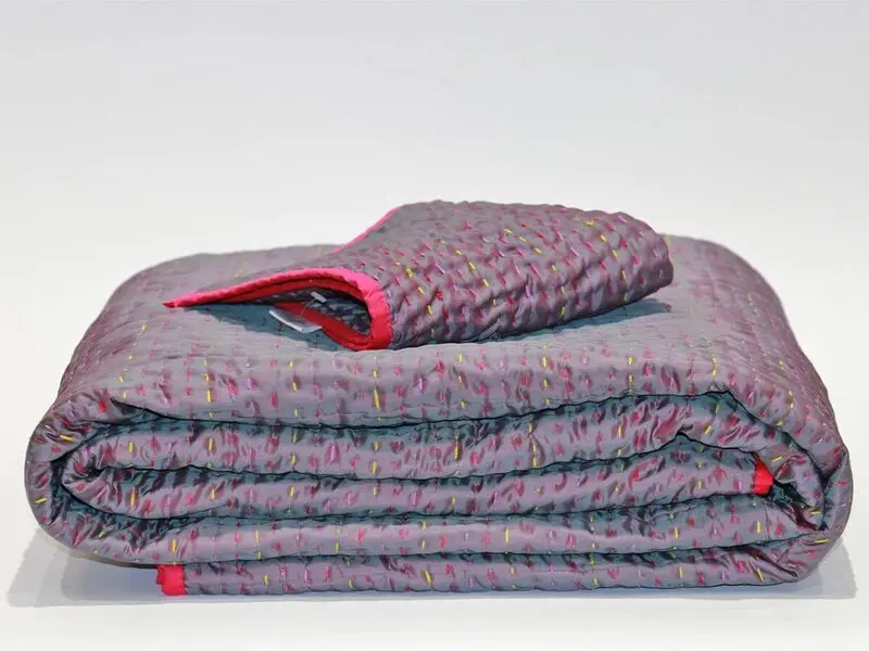 stitched teen tripes quilt 190x220 cm with one cushion cover