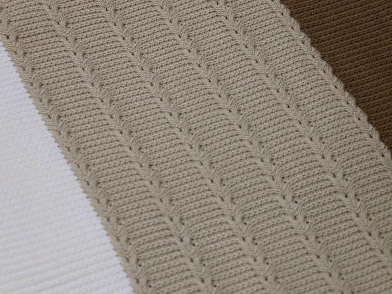 double knitted blanket set brown beige