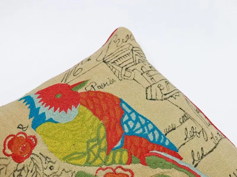 parrot cushion 40x40 cm