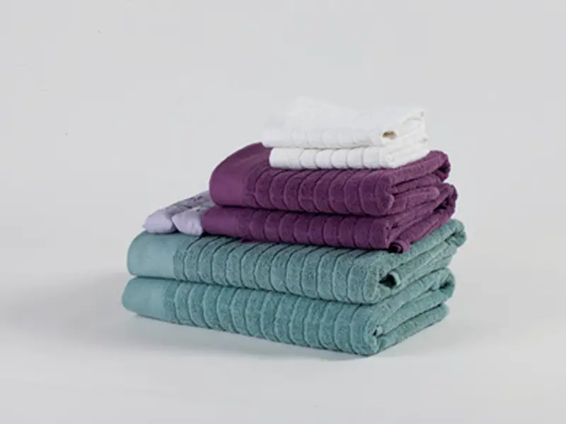 textured towel blue 70x140cm