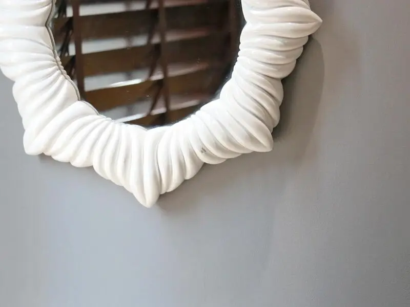 round mirror floral design