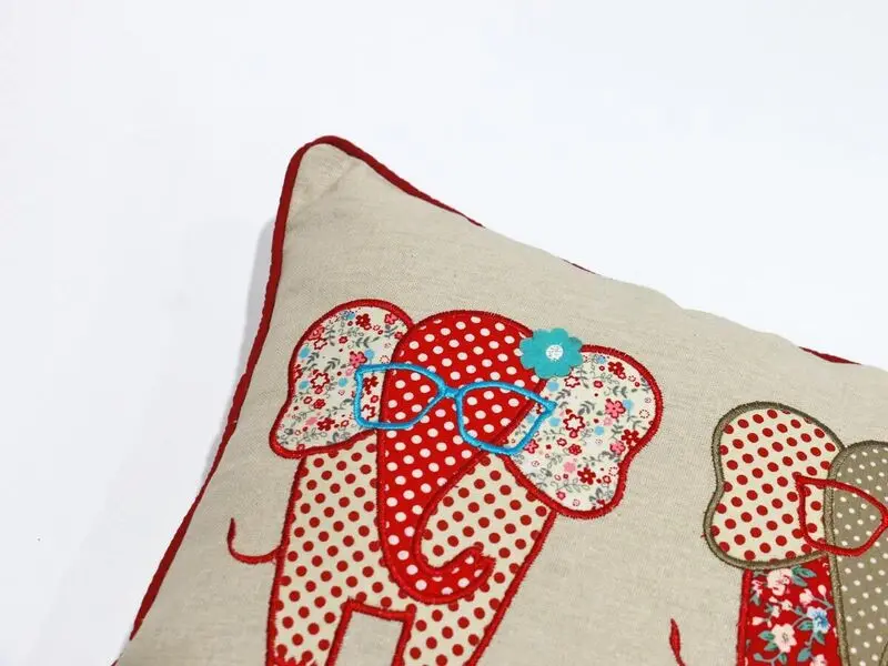 elephant design cushion with filler 30x50 cm