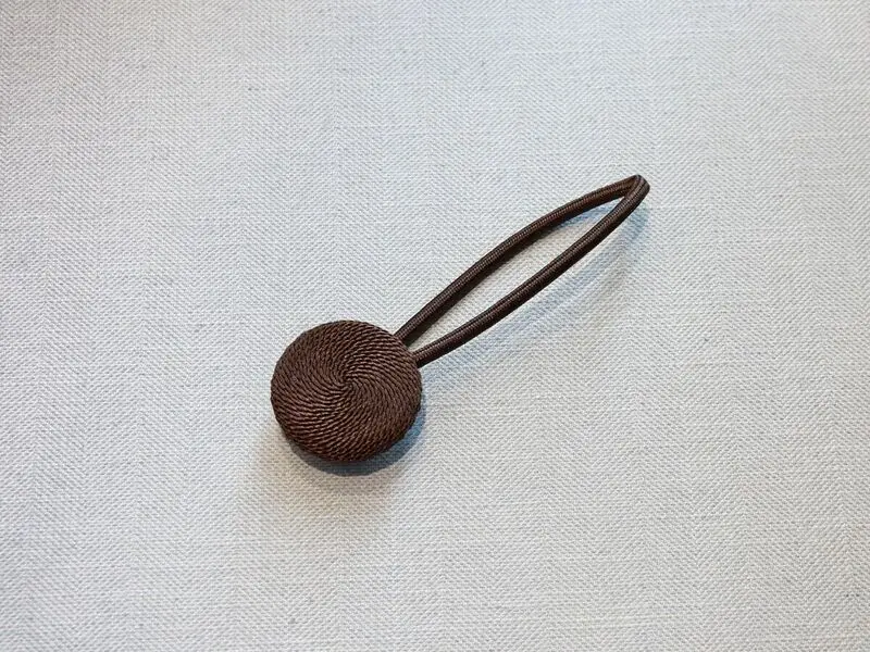 satin brown magnet curtain tie