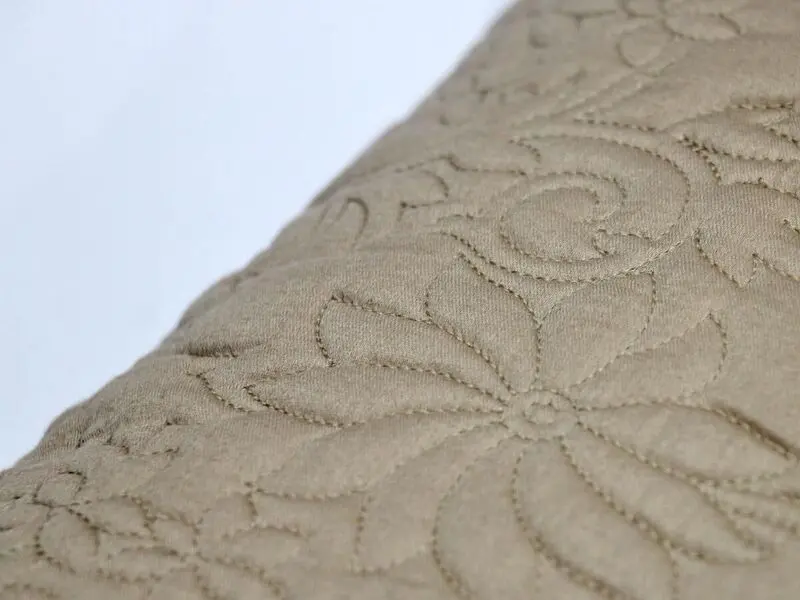 louise embroidered beige quilt 220x240 cm with two cushion covers