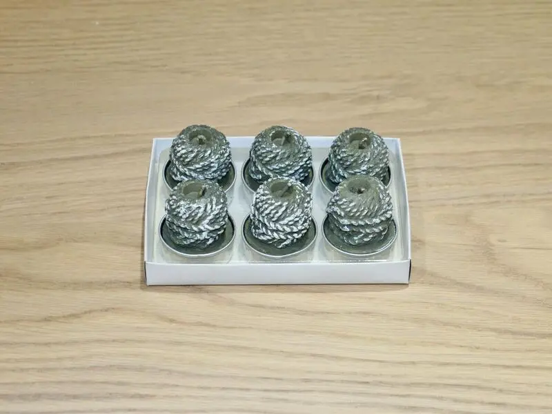 brown mini candles (set of 6)