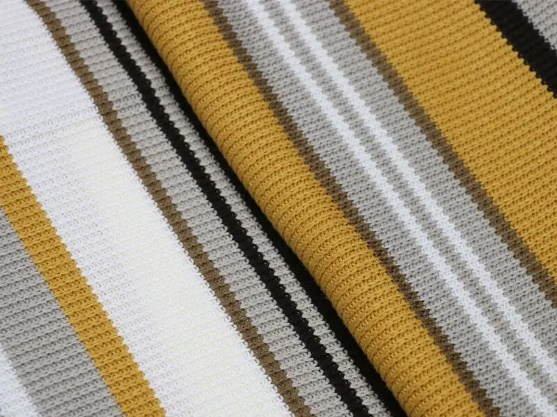 single knitted blanket set brown mustard