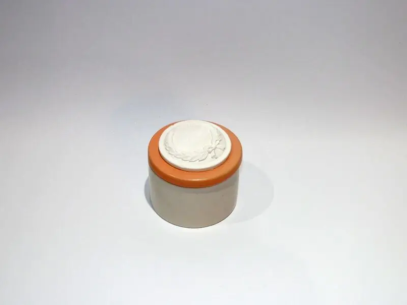 pink scented candle in jar