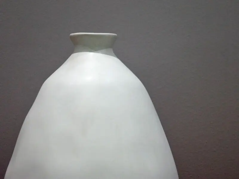 matt white minimalistic vase