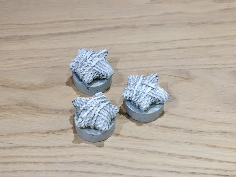 grey stars mini candles (set of 6)