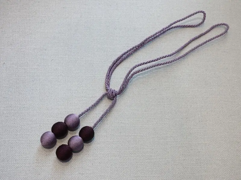 satin balls purple curtain accessories
