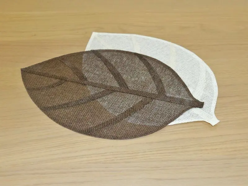 jute placemat leaves design brown