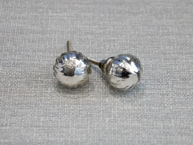 silver glass door knob