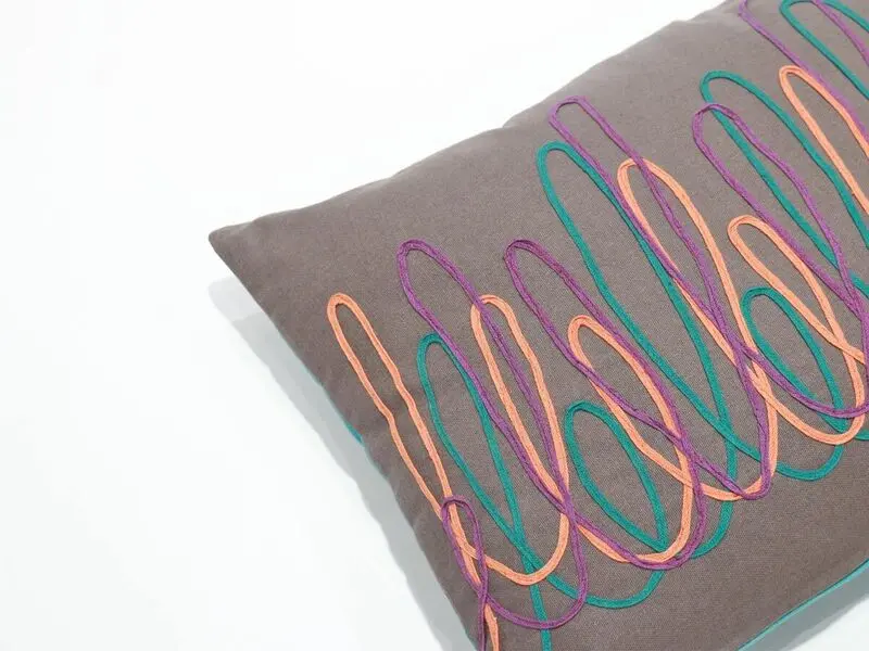 purple design cushion 35x45 cm