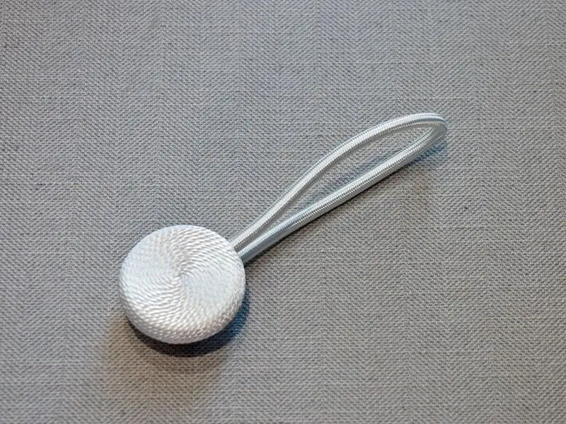 satin white magnet curtain tie
