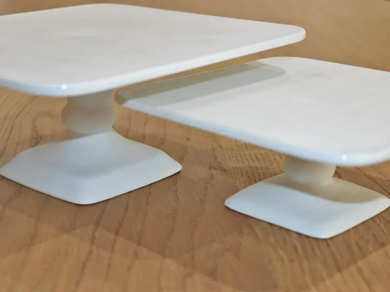 matte square cake stand 20cm
