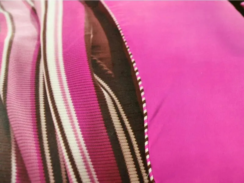 single knitted blanket set brown fuschia