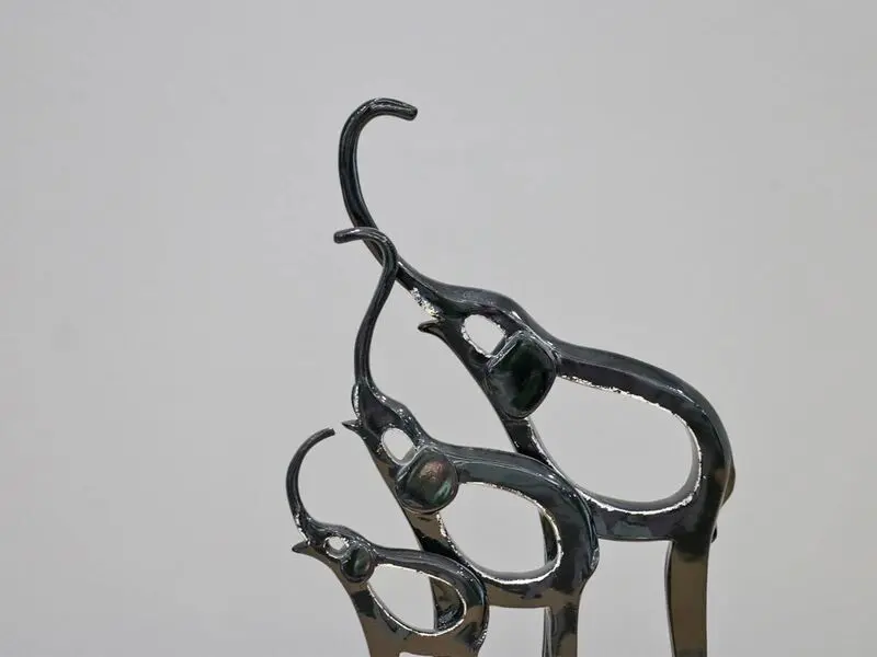 black metal elephant decoration