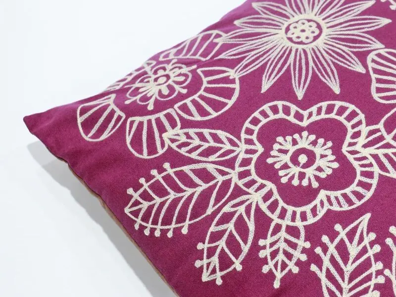 floral purple cushion 45x45 cm