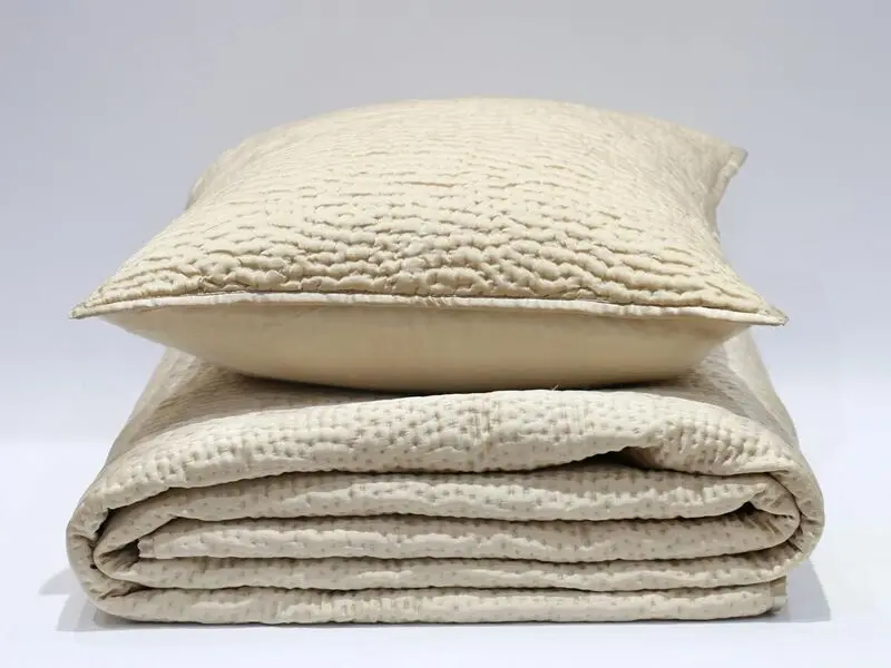 agata champaign silk quilt 220x240cm with two cushion covers