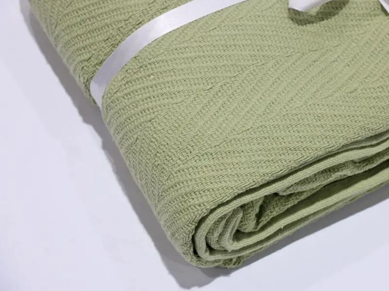 herringbone design blanket mint