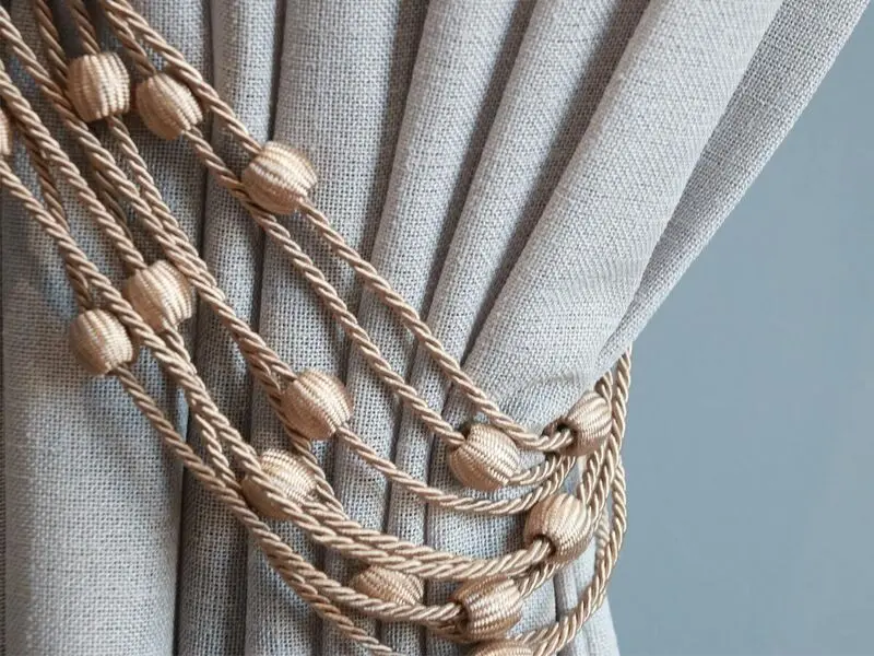gold tie curtain accessories