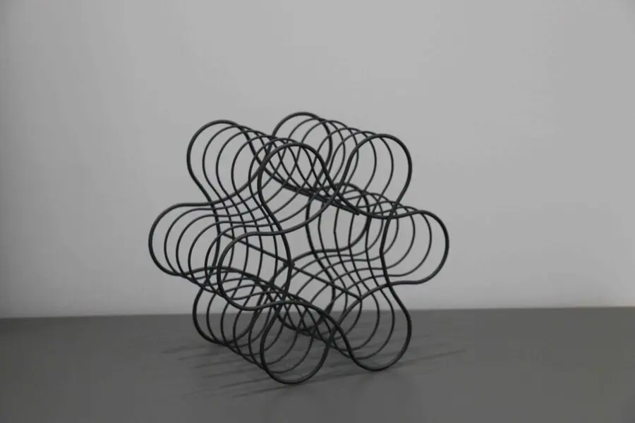 wine bottle rack in black iron