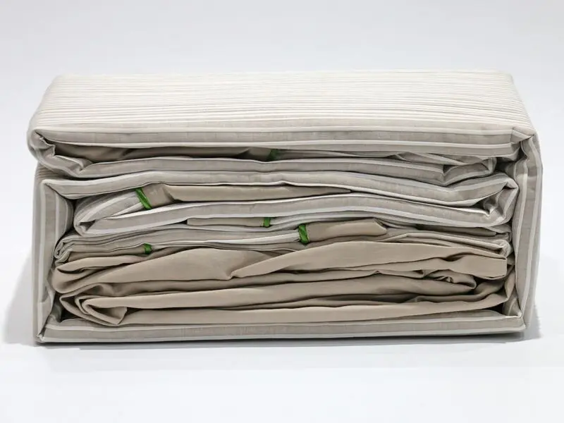 green pleated bed set queen 100% cotton with two pillow covers