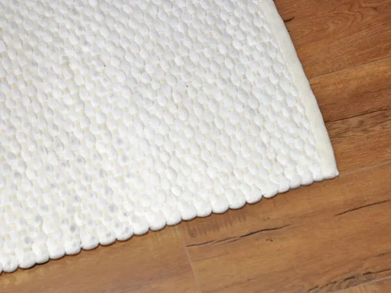 velvet bath mat white 60x90cm