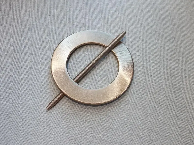 round satin gold curtain tie