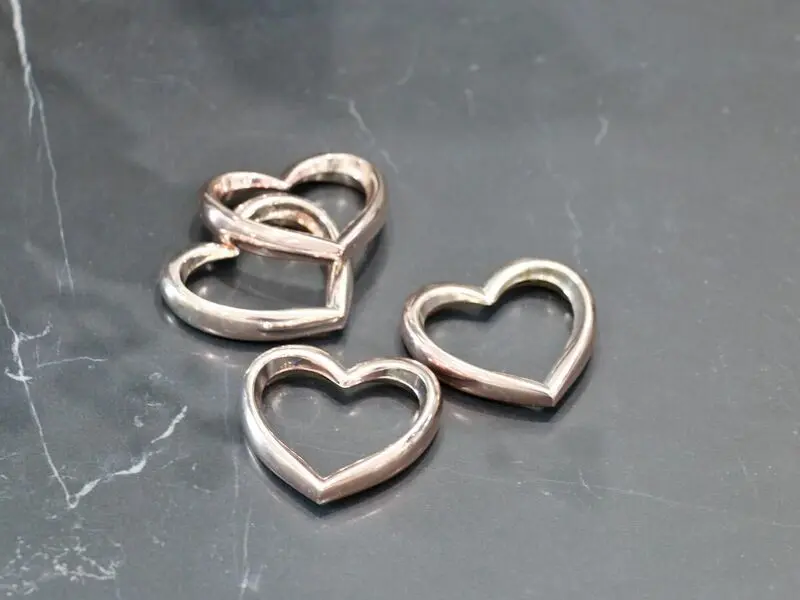heart napkin ring (set of 4)
